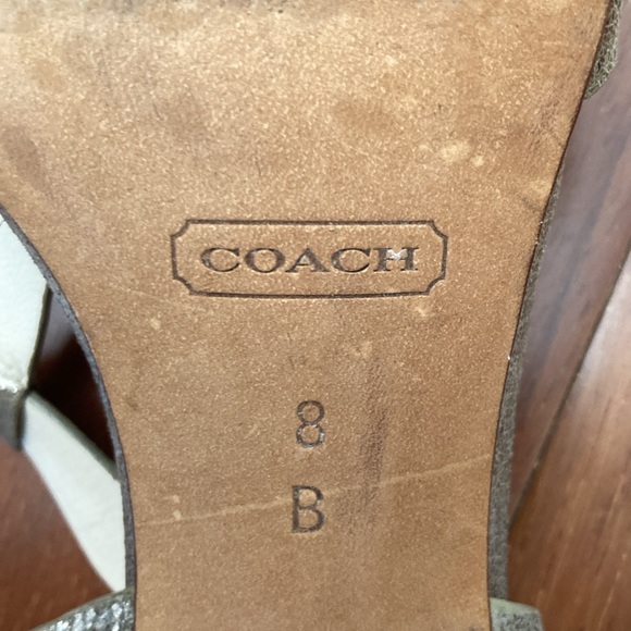 Coach Poppy 3.5 inch heels Sandal Gold - Picture 7 of 12